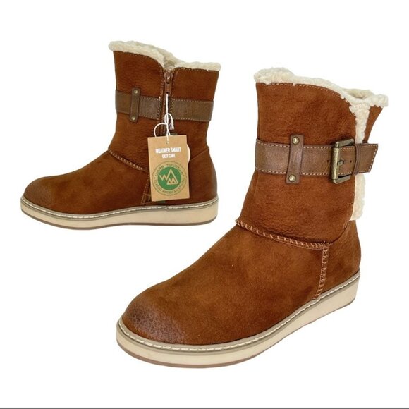 White Mountain Taite Brown Faux Leather Womens Ankle Boots Size 5.5M - Picture 13 of 13